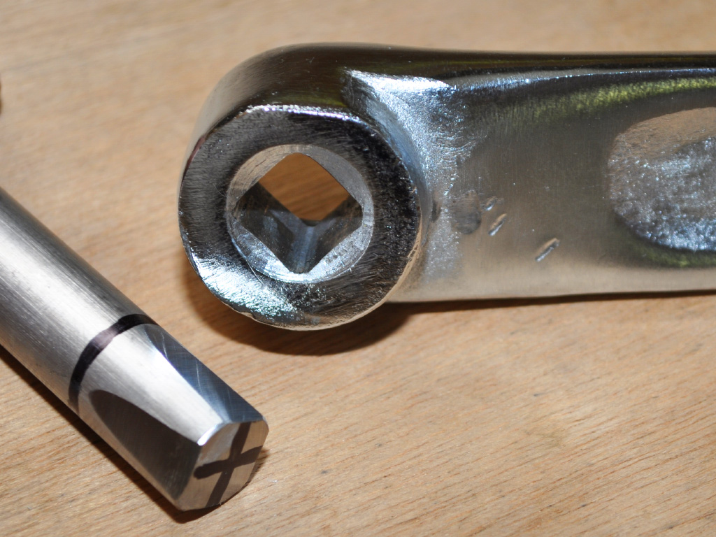 Unicycles Short and Tall - crank socket